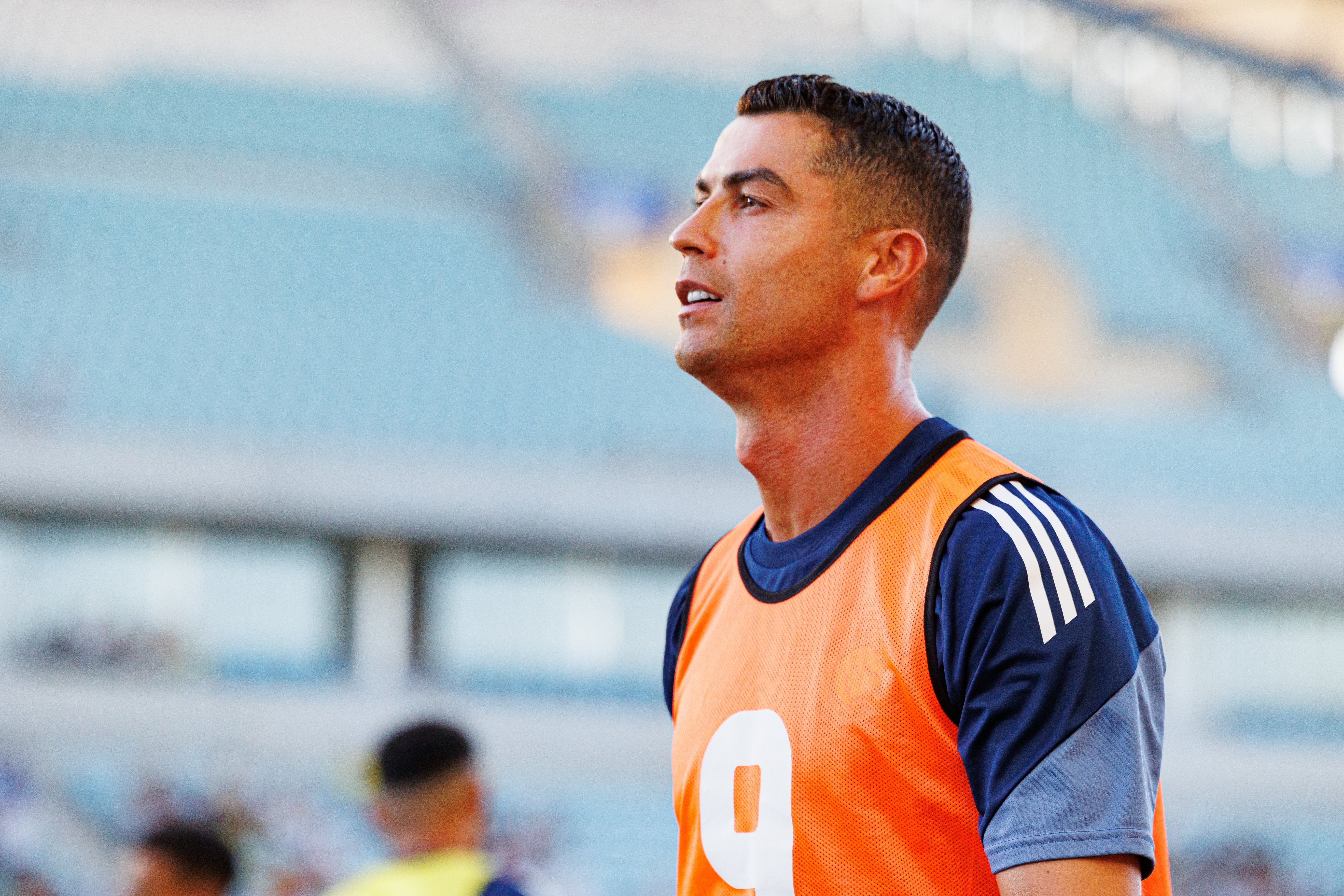 Cristiano Ronaldo during a football training session