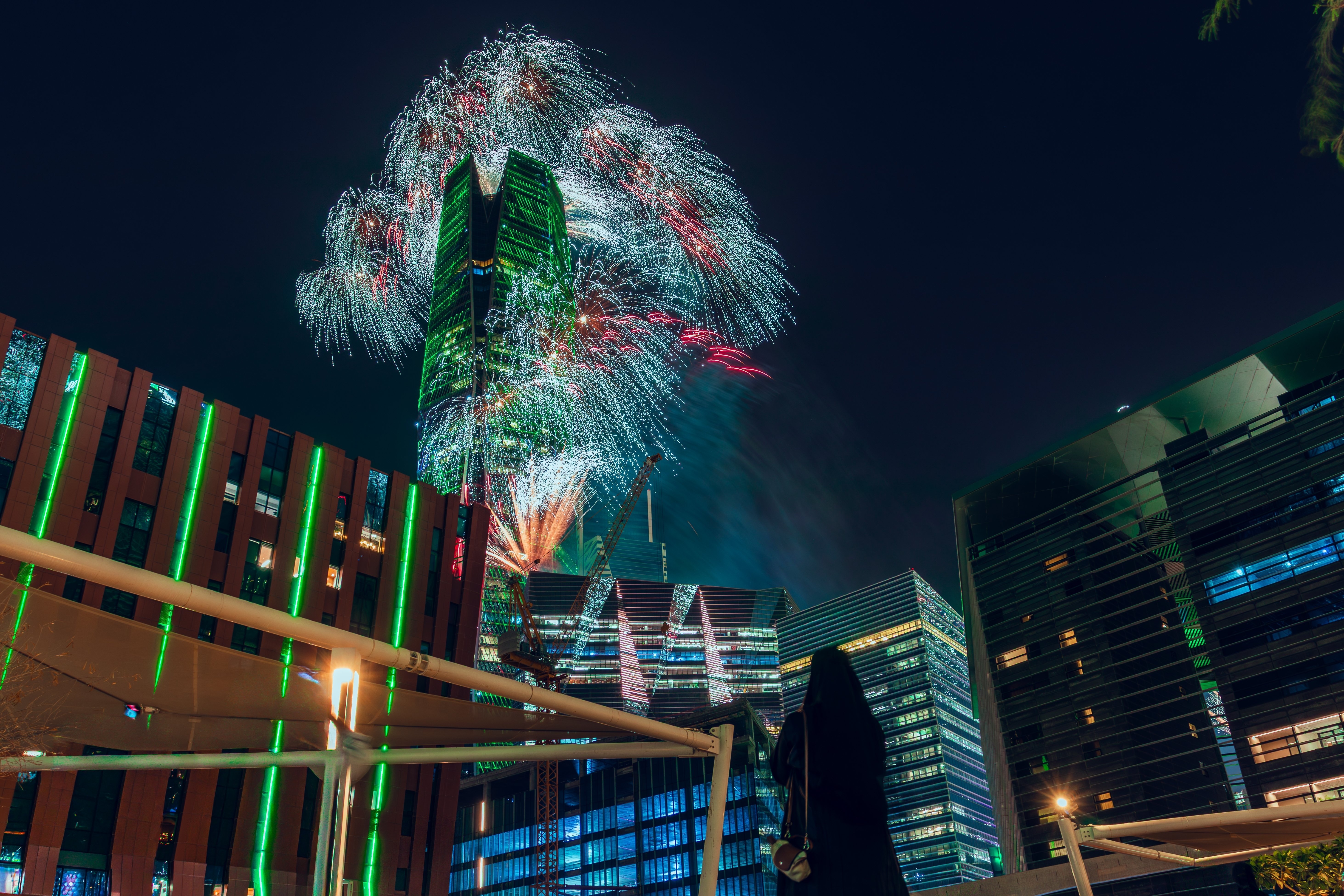 Fireworks over Riyadh celebrating Saudi National Day